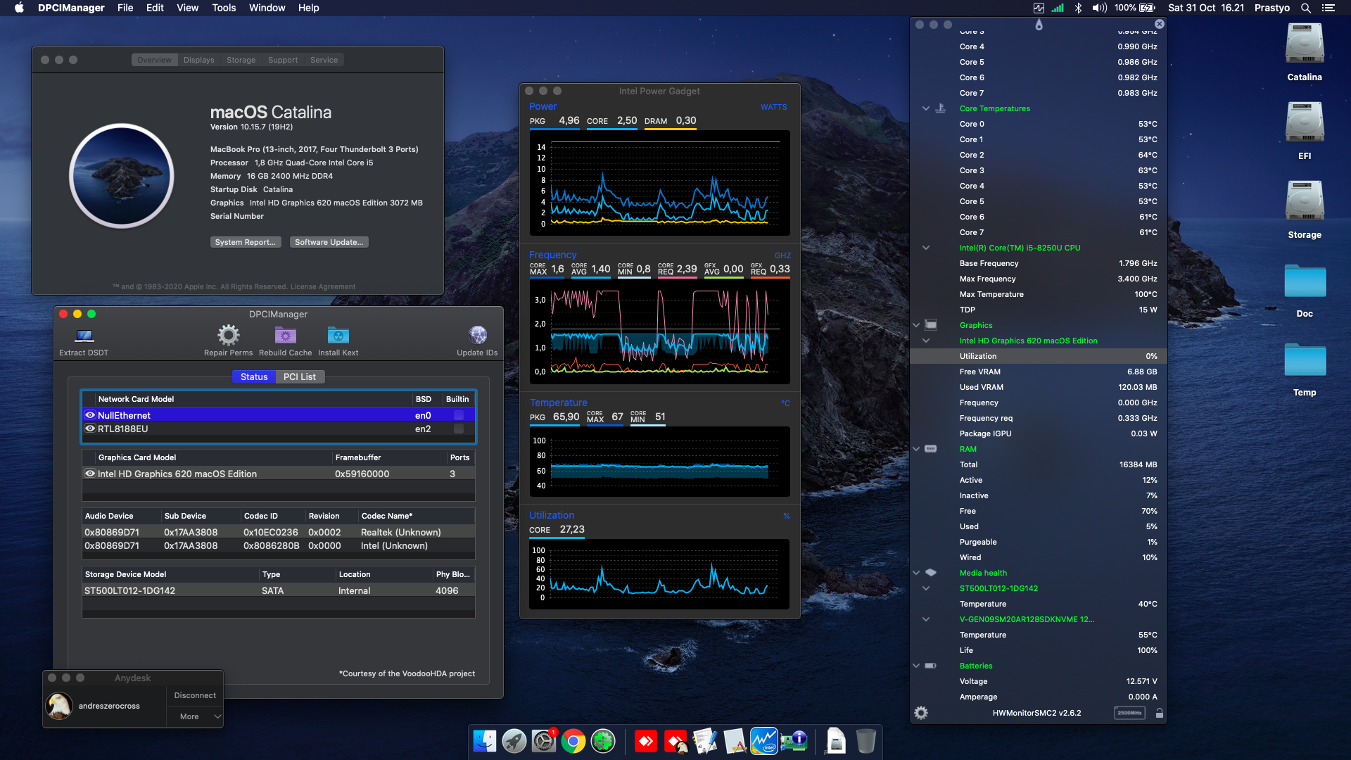 Success Hackintosh macOS Mojave 10.14.4 Build 18E277 at Lenovo Yoga 520-14IKB